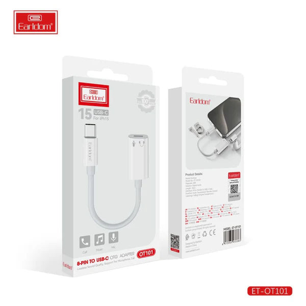 Earldom OT101 Adaptor USB-C to Lightning for Headphones