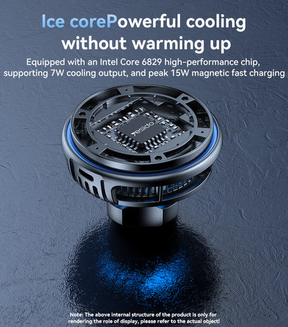 Yesido C311 Semiconductor Cooling Dual Ambient Lighting 15W Fast Charging Wireless Charger Car Phone Holder