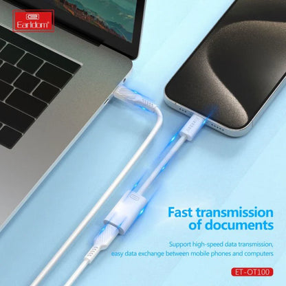 Earldom ET-OT100 USB-C to Lightning Adapter – Fast Charging for iPhone