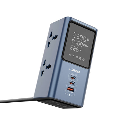 LDNIO SC2 Smart Power Strip – 45W PD Fast Charging, 2500W Output, LED Light