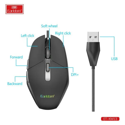 Earldom KM13 RGB Gaming Mouse 3200DPI