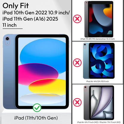 Smart Case with Pen Slot Folding Cover for iPad 10th Generation (10.9", 2022) / iPad 11th Generation (10.9", 2025, A16)