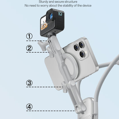 YESIDO C332 Neckband Bracket Anti Shake Foldable Magnetic Stand for Smartphone Action Camera