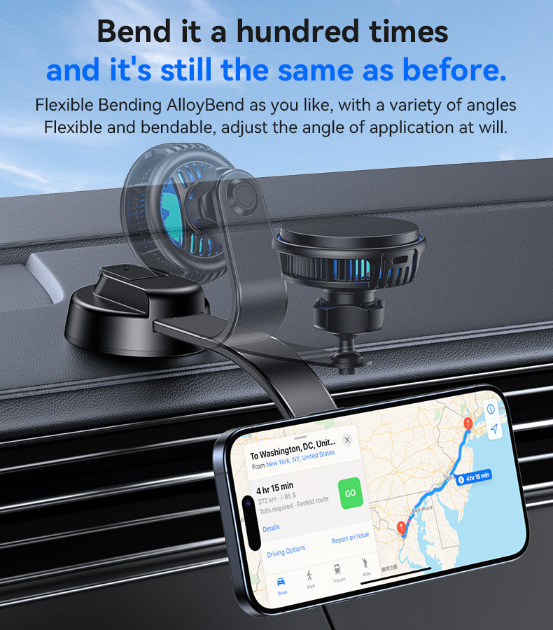 Yesido C311 Semiconductor Cooling Dual Ambient Lighting 15W Fast Charging Wireless Charger Car Phone Holder