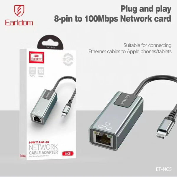 Earldom NC5 Lightning to RJ45 Adapter