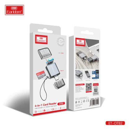 Earldom OT82 4-in-1 USB 3.0 Aluminium Card Reader