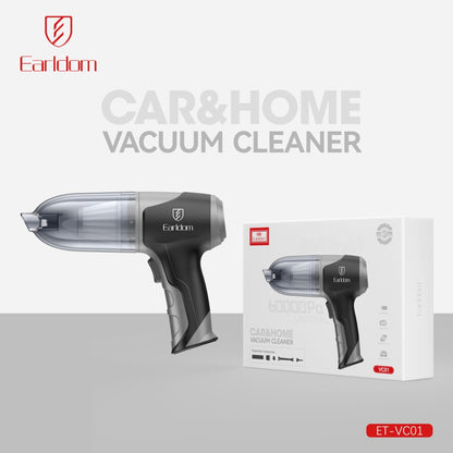 Earldom ET-VC01 Mini Car Vacuum Cleaner Black Portable Powerful Auto Vacuum