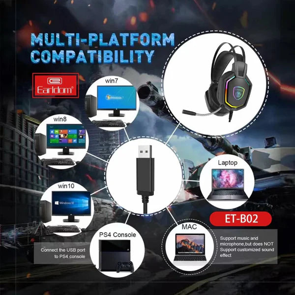 Earldom B02 LED Gaming Headset