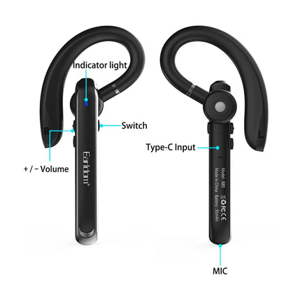 Earldom ET-BH65 Wireless Bluetooth Ear Hook Headset with Mic