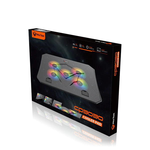 Meetion CP3030 RGB Laptop Cooling Pad 4-Level Adjustable Stand