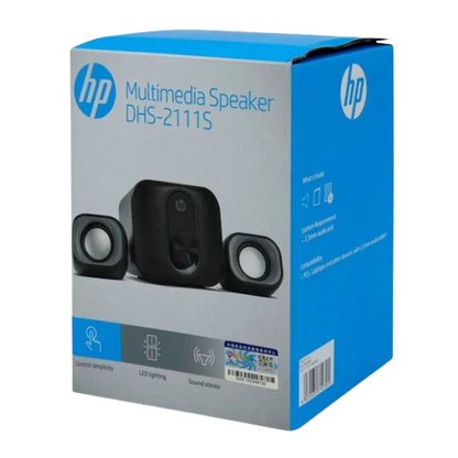 HP DHS-2111S Wired Multimedia USB Speaker 3.5mm 360° Sound