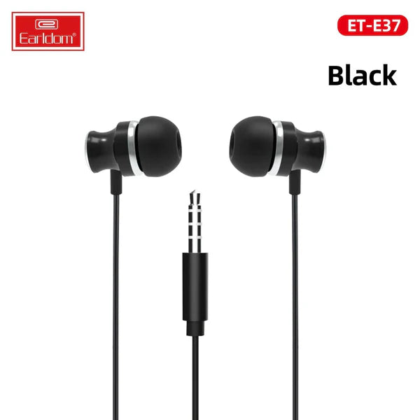 Earldom E37 Comfortable In-Ear Headphones – Black