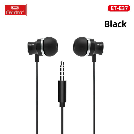 Earldom E37 Comfortable In-Ear Headphones – Black