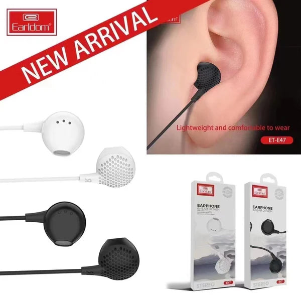 Earldom E47 3.5mm In-Ear Wired Earphones with Mic – Black