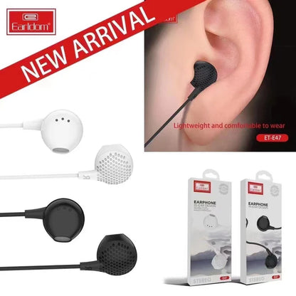 Earldom E47 3.5mm In-Ear Wired Earphones with Mic – Black