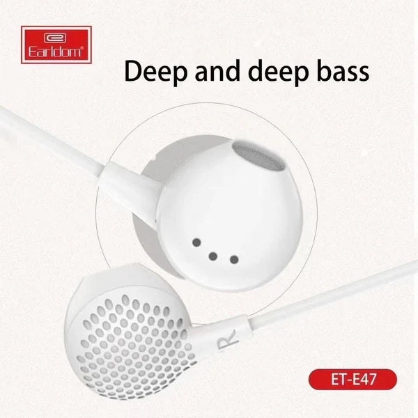 Earldom E47 3.5mm In-Ear Wired Earphones with Mic – Black