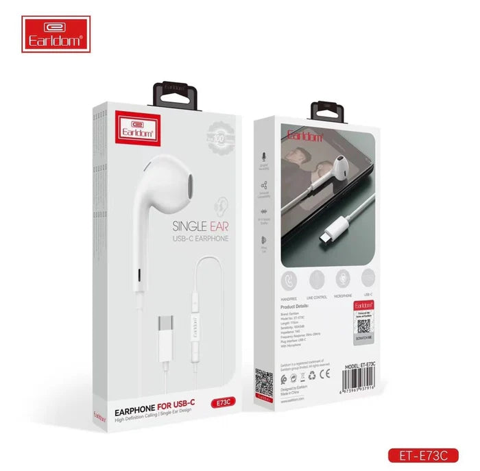 Earldom  USB C E73C Earphone Single Side