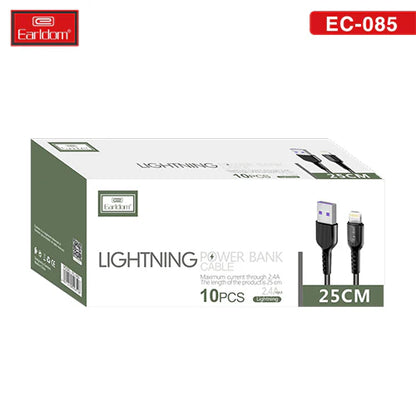 Earldom® EC085 Power Bank Cable 25CM (Black)