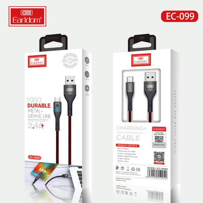 Earldom® EC099 Soft Nylon Wave Cable 1M (Black)