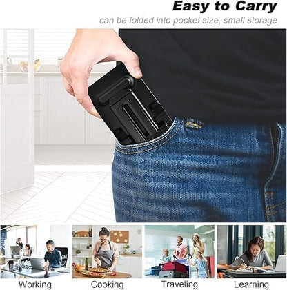 Earldom EH314 Pro-Grade Foldable Phone Stand (4.5–7.0”) – 180° Liftable, Non-Slip, Black – Reliable and Easy To Use