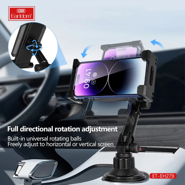 Earldom Car Cup Holder Stand for Mobile & Tablet 4.7"–13" – EH279