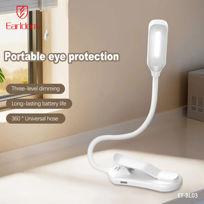 Earldom Portable LED Book Light with Clip
