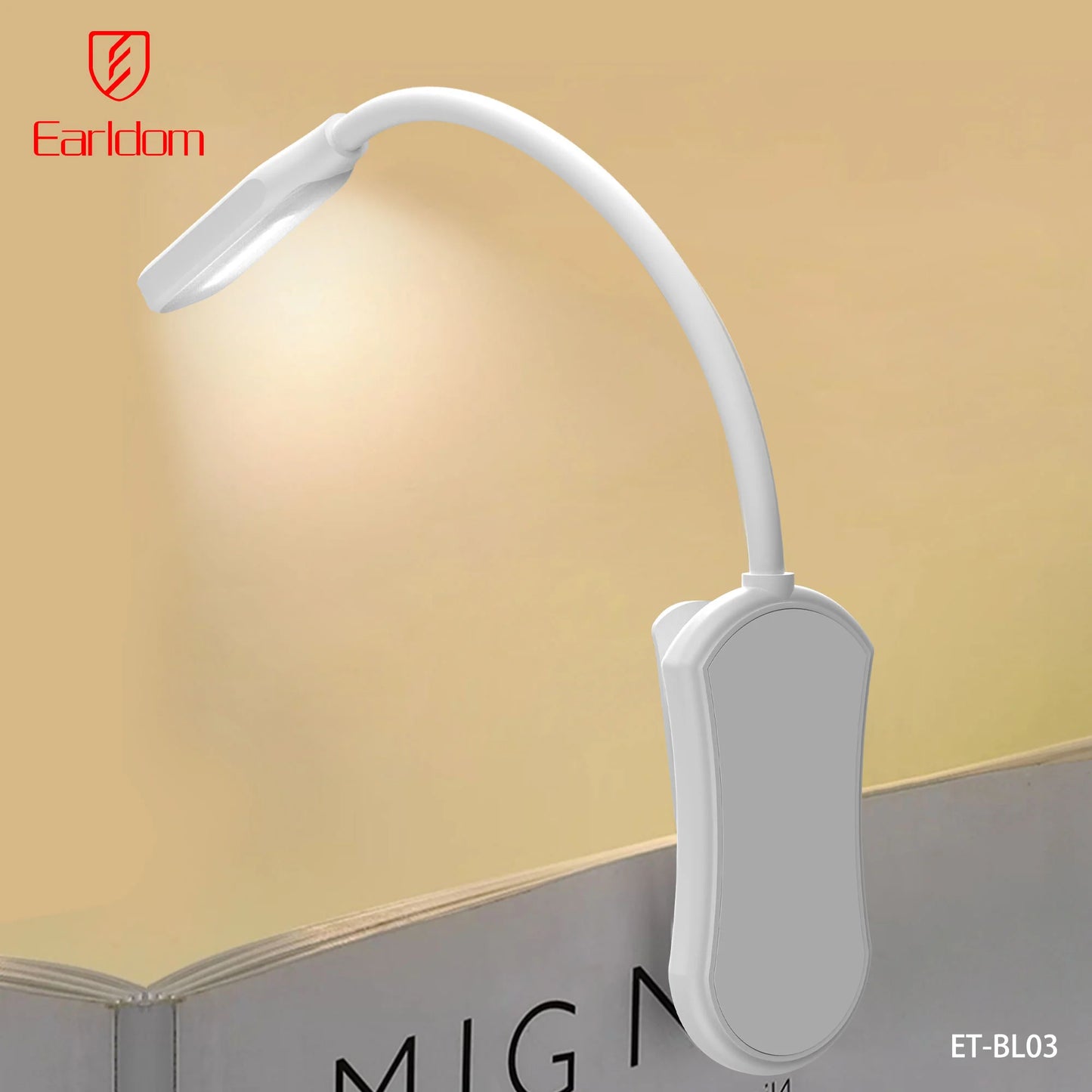 Earldom Portable LED Book Light with Clip