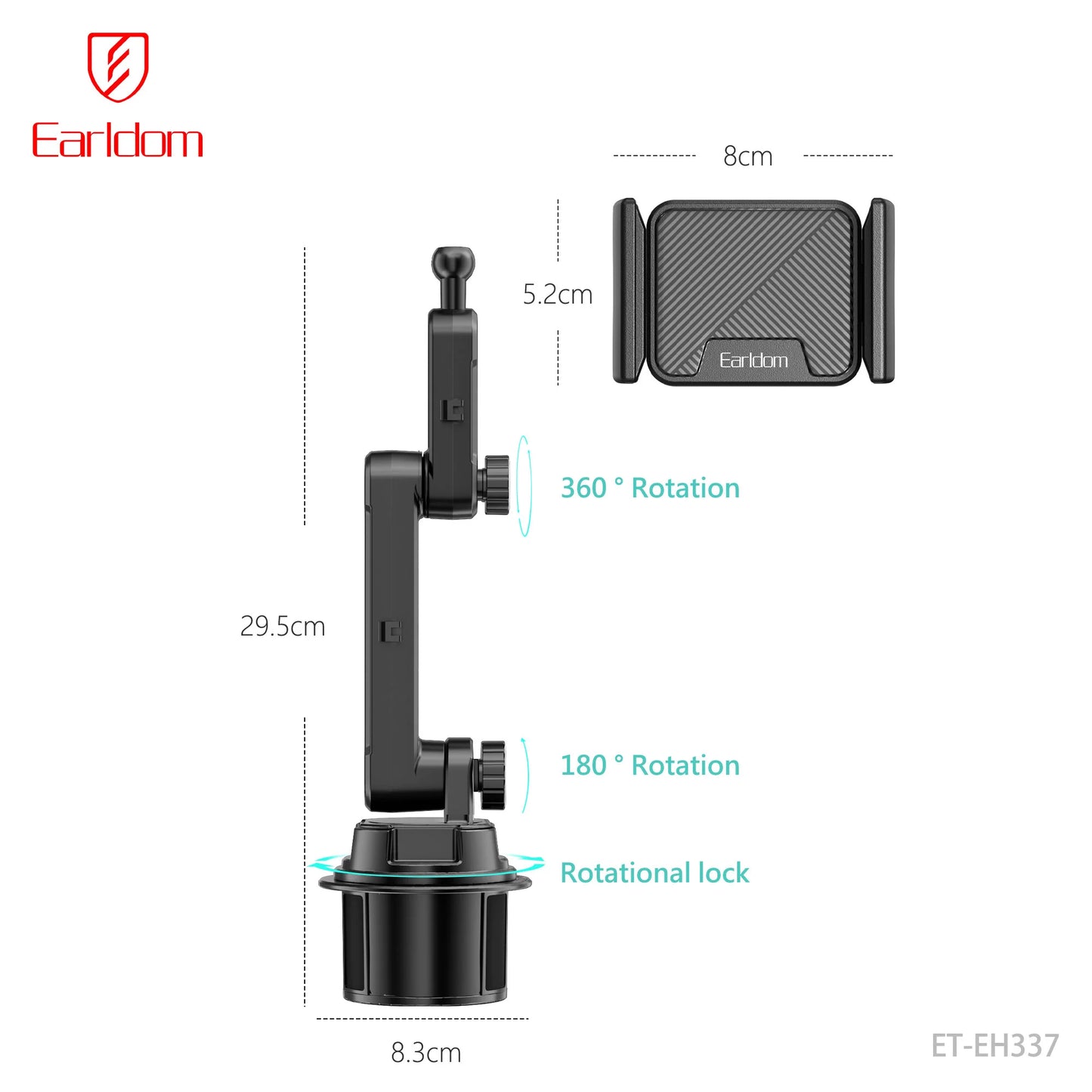 Earldom EH337 Car Cup Holder Phone Mount