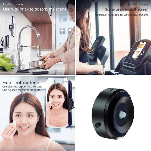 Universal 360° Rotating Magnetic Phone Holder with Vacuum Suction Cup