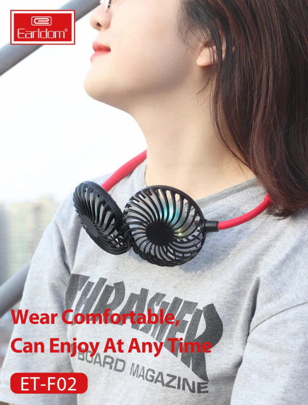 Earldom F02 Portable Hanging Neck Fan