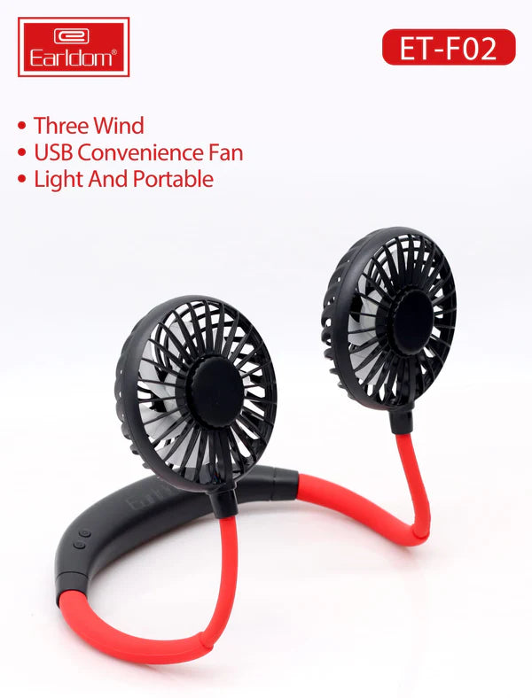 Earldom F02 Portable Hanging Neck Fan
