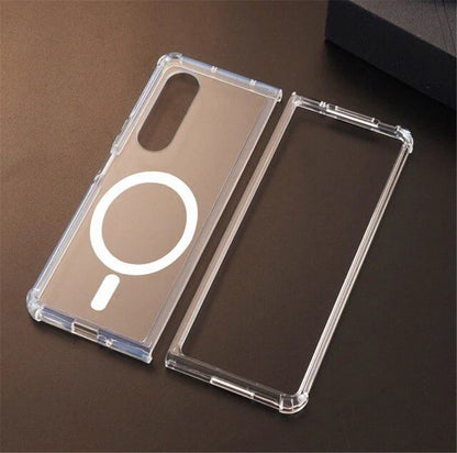 Clear Magnetic MagSafe Case – Shockproof Protection for Galaxy Z Fold & Flip Series