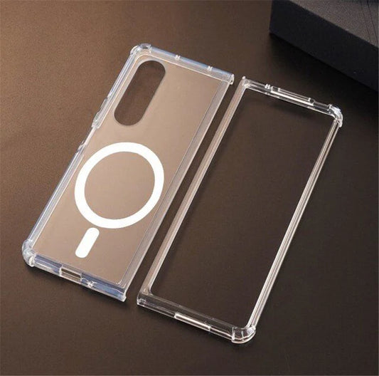 Clear Magnetic MagSafe Case – Shockproof Protection for Galaxy Z Fold & Flip Series