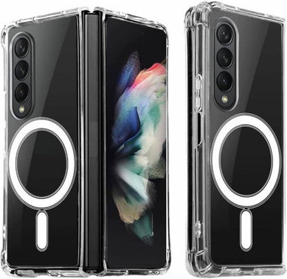 Clear Magnetic MagSafe Case – Shockproof Protection for Galaxy Z Fold & Flip Series