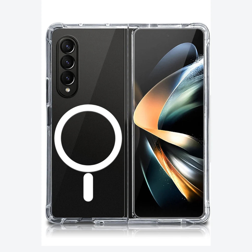 Clear Magnetic MagSafe Case – Shockproof Protection for Galaxy Z Fold & Flip Series
