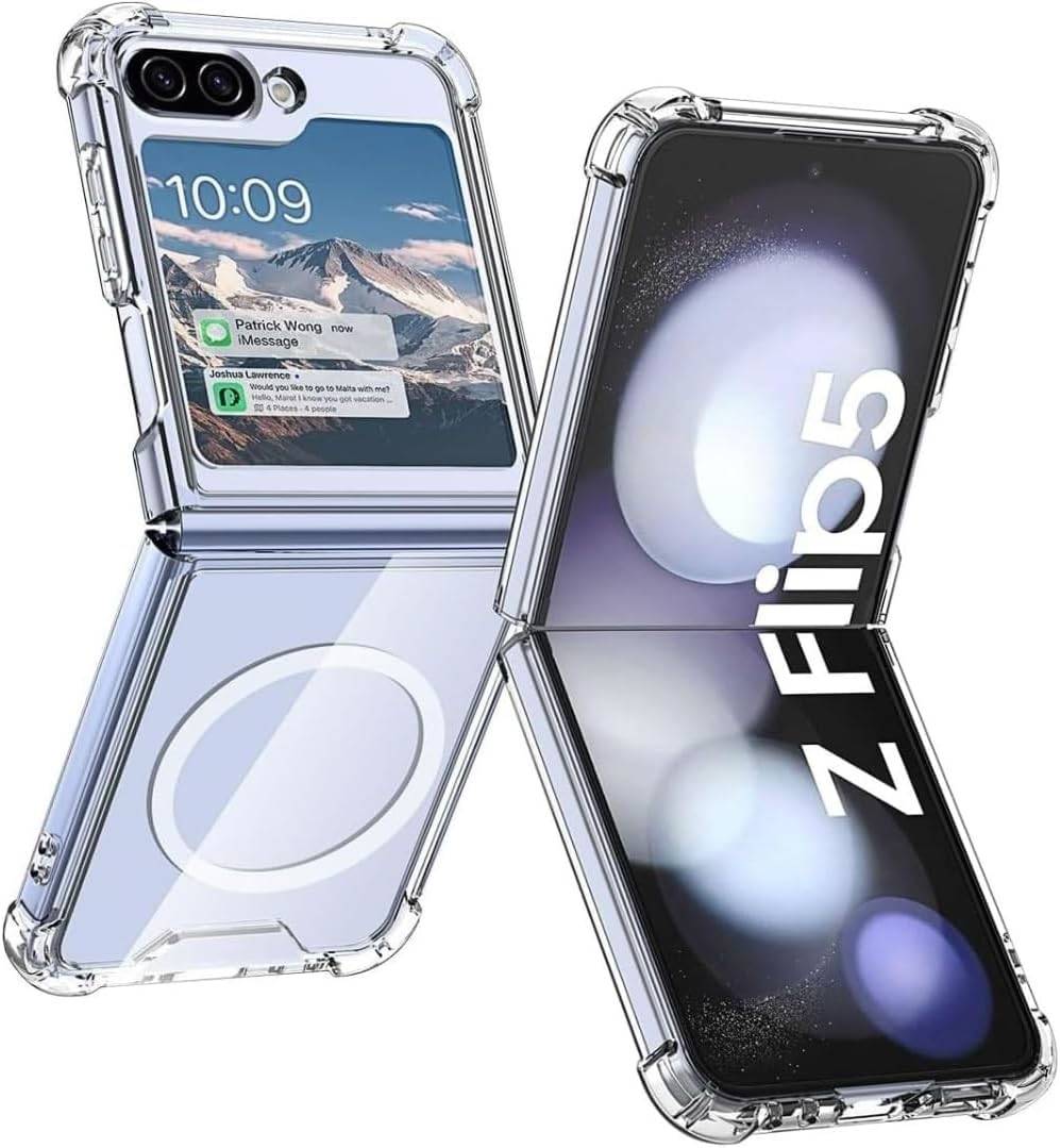 Clear Magnetic MagSafe Case – Shockproof Protection for Galaxy Z Fold & Flip Series