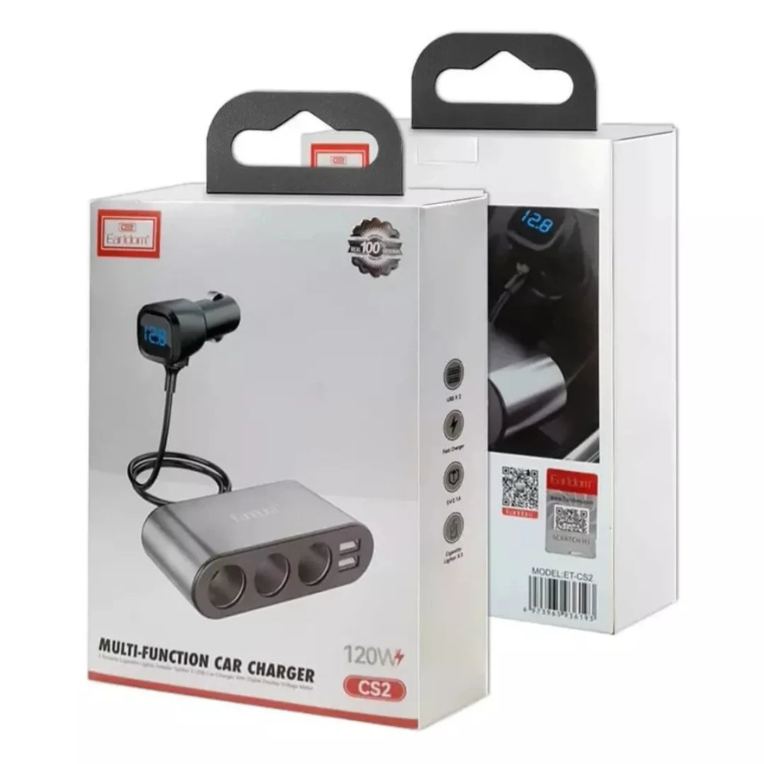 Earldom 120W Dual USB Car Charger ET-CS2