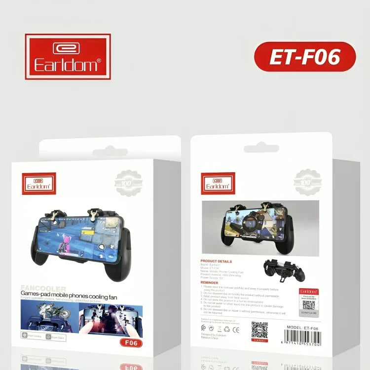 Mobile Gamepad Controller with Cooling Fan Wireless Gaming Kuwait - Earldom F06