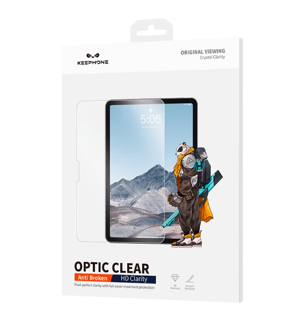 KEEPHONE Optic Clear Protective Glass for iPad 11 Air & 11 Pro (2024) and iPad 13 Air & 13 Pro (2024)