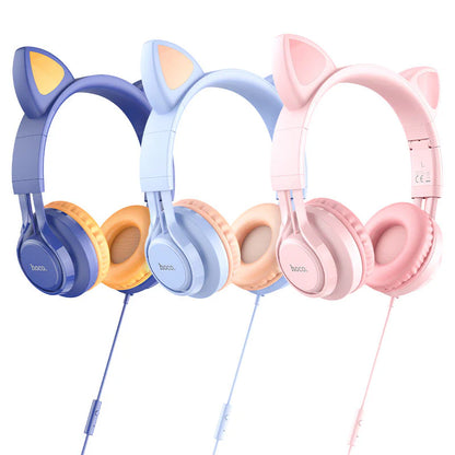 Hoco Cat Ear Headphones with Mic W36