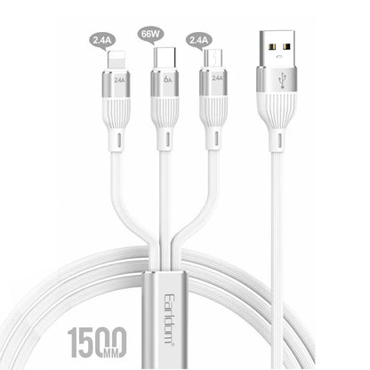 Earldom IMC026 Universal 3-in-1 PD Fast Charge Cable – White