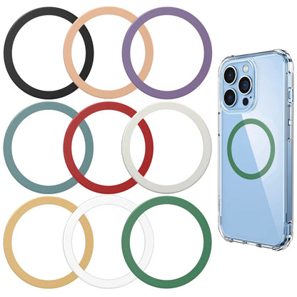 MagSafe Magnetic Ring Sticker (No Case) – For iPhone &amp; Samsung Galaxy Wireless Charging