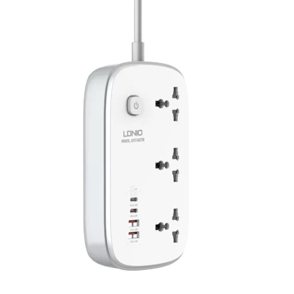 LDNIO 3 AC Outlets 4 USB Power Strip SC3416