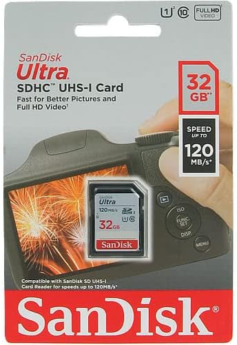SanDisk Ultra 32GB SDHC UHS-I SD Card – Class 10 Camera Storage