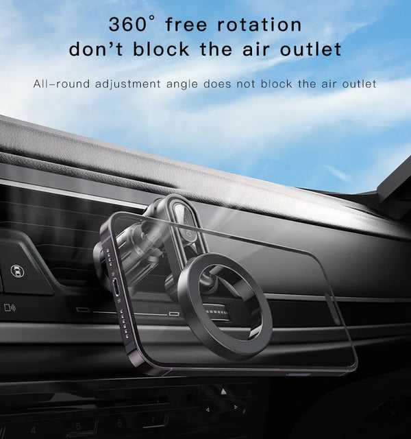 Magsafe Metal Magnetic Car Phone Stand Yesido C157 – Black