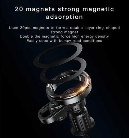 Magsafe Metal Magnetic Car Phone Stand Yesido C157 – Black