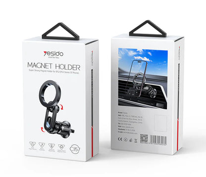 Magsafe Metal Magnetic Car Phone Stand Yesido C157 – Black