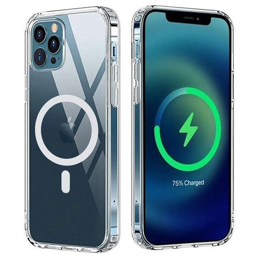 MagSafe Clear Magnetic Case – Shockproof Acrylic Cover for iPhone & Samsung