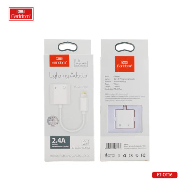 Earldom ET-OT16 iPhone Audio & Charging Converter