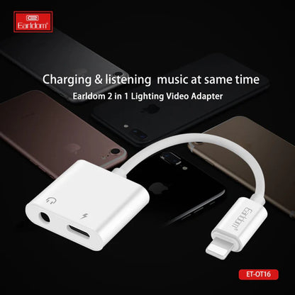 Earldom ET-OT16 iPhone Audio & Charging Converter
